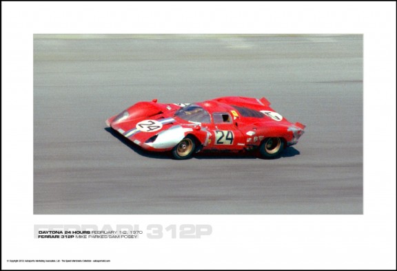 FERRARI 312P MIKE PARKES/SAM POSEY – DAYTONA 24 HOURS FEBRUARY 1-2, 1970