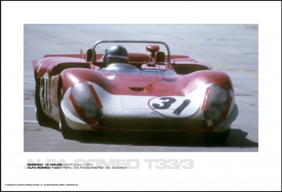 ALFA ROMEO T33/3 PIERS COURAGE/ANDREA DE ADAMICH – SEBRING 12 HOURS MARCH 21, 1970