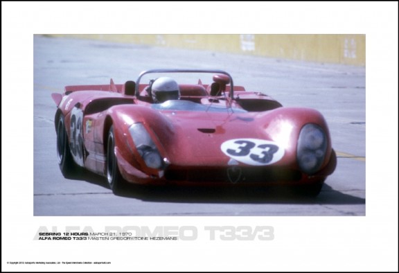 ALFA ROMEO T33/3 MASTEN GREGORY/TOINE HEZEMANS – SEBRING 12 HOURS MARCH 21, 1970