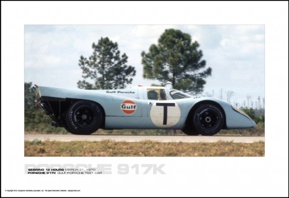 PORSCHE 917K GULF PORSCHE TEST CAR – SEBRING 12 HOURS MARCH 21, 1970