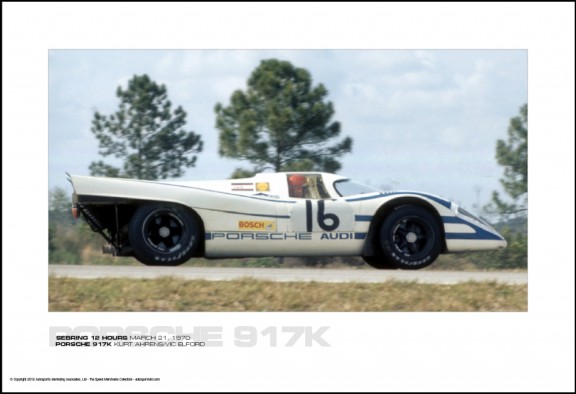 PORSCHE 917K KURT AHRENS/VIC ELFORD – SEBRING 12 HOURS MARCH 21, 1970