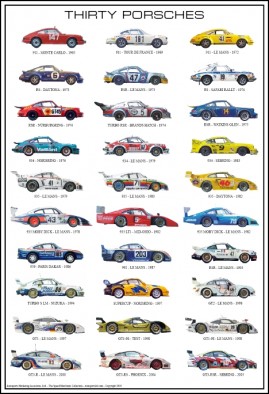 Thirty Porsches